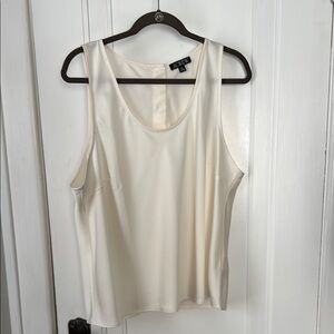 J. Crew Cream Tank Top with Rounded Neckline